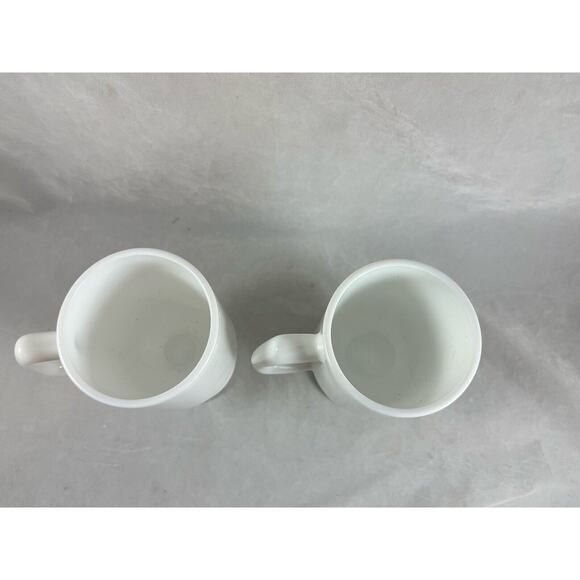 Walt Disney World 50th Anniversary Footed Mugs Pair White Gold Castle Logo - Picture 5 of 6